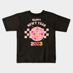 Happy New Year 2023 Disco Ball Kids T-Shirt